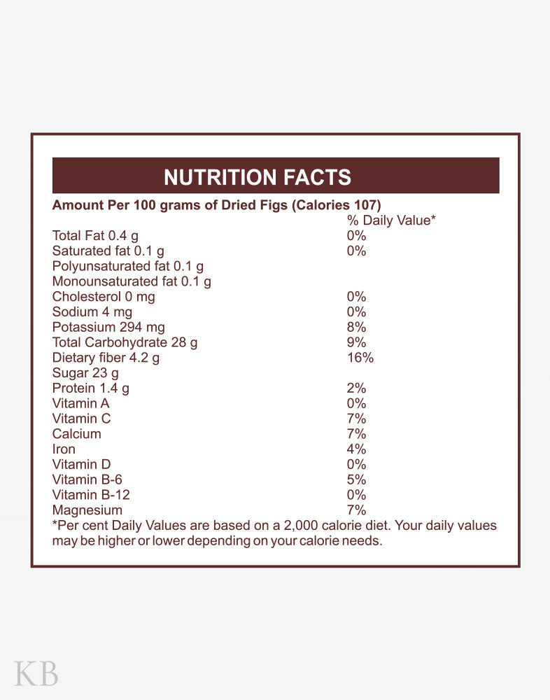 Koshur Dried Figs (Anjeer) - Kashmir Box