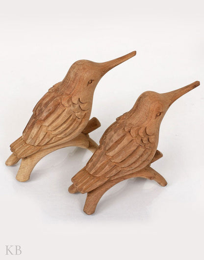 Hand Engraved Walnut Wood Birds - Kashmir Box
