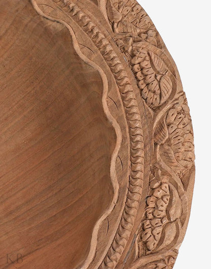 Walnut Wood Carved Paisley Bowl - Kashmir Box