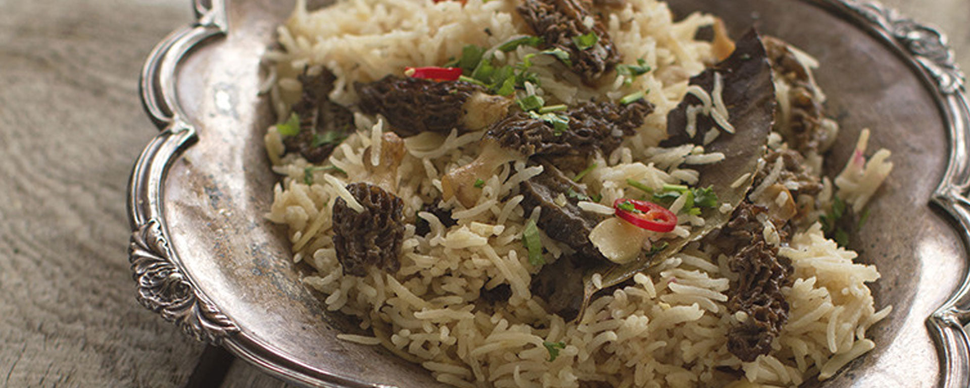 Kashmir Morel Mushroom Pulao