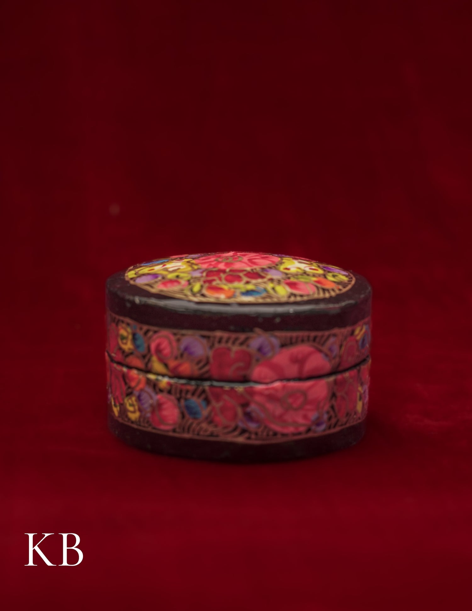 Ring Box Round | Artisan-Made | Handcrafted Heritage - Kashmir Box
