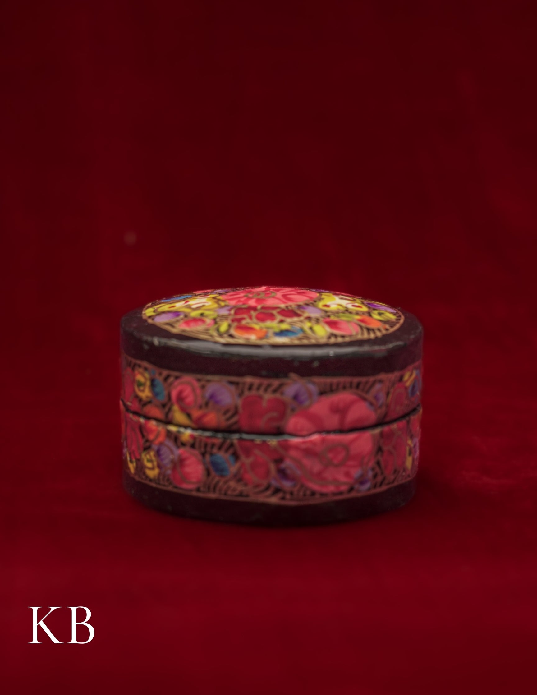 Ring Box Round | Artisan-Made | Handcrafted Heritage - Kashmir Box