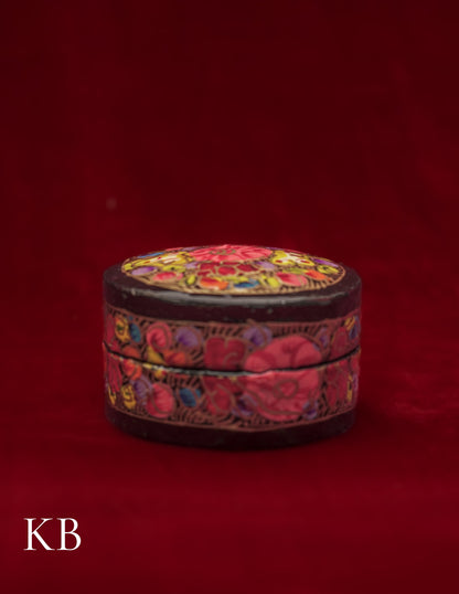 Ring Box Round | Artisan-Made | Handcrafted Heritage - Kashmir Box