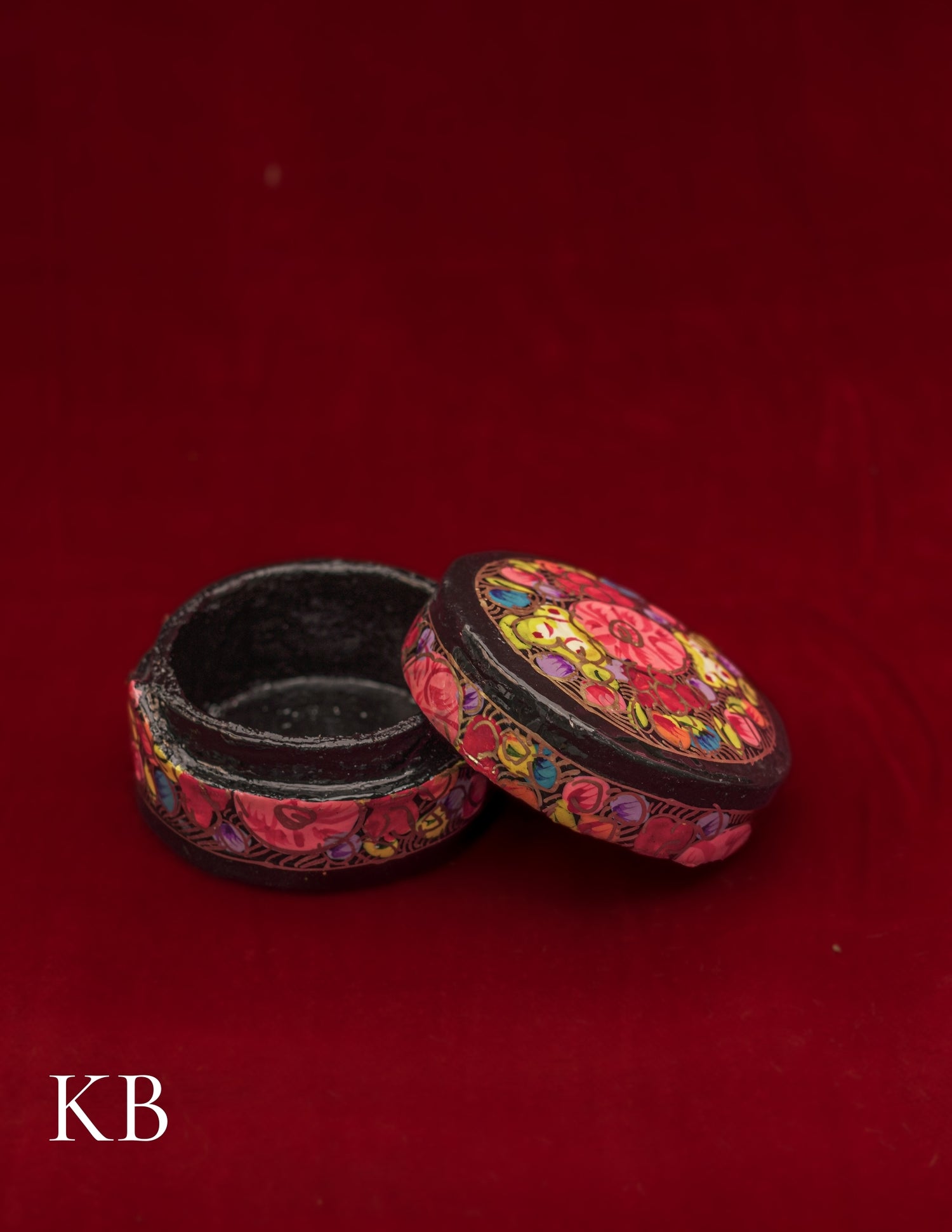 Ring Box Round | Artisan-Made | Handcrafted Heritage - Kashmir Box