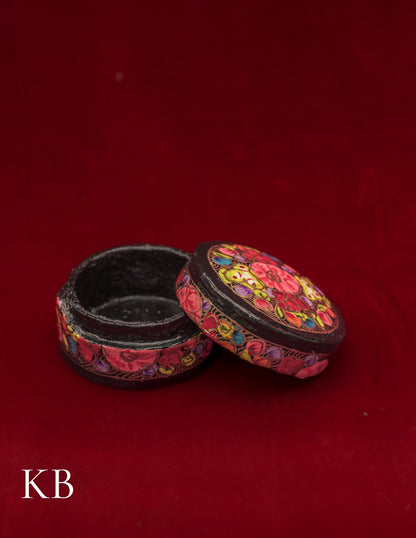 Ring Box Round | Artisan-Made | Handcrafted Heritage - Kashmir Box