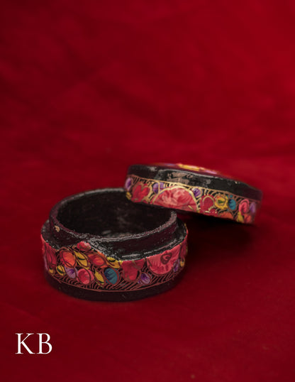 Ring Box Round | Artisan-Made | Handcrafted Heritage - Kashmir Box
