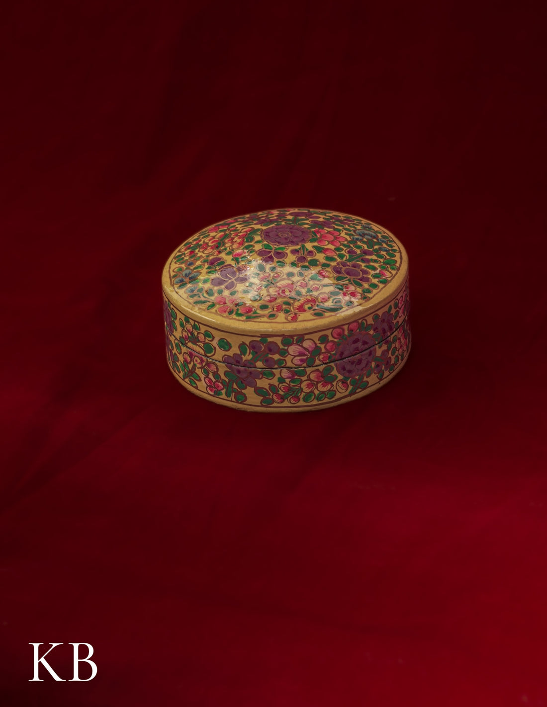 Kashmiri Papier Mâché Round Coaster Set – Hand-Painted Yellow Floral (Set of 6) | Artisan-Made | Handcrafted Heritage - Kashmir Box