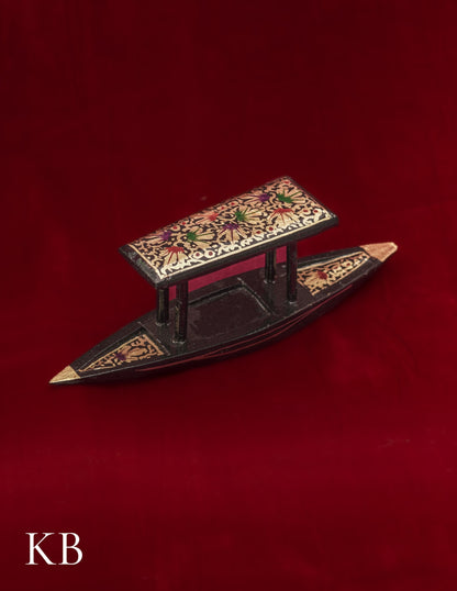 Kashmiri Papier Mâché Shikara – Hand-Painted (8.5 Inch) | Artisan-Made | Handcrafted Heritage - Kashmir Box