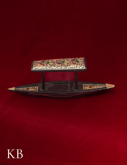 Kashmiri Papier Mâché Shikara – Hand-Painted (8.5 Inch) | Artisan-Made | Handcrafted Heritage - Kashmir Box