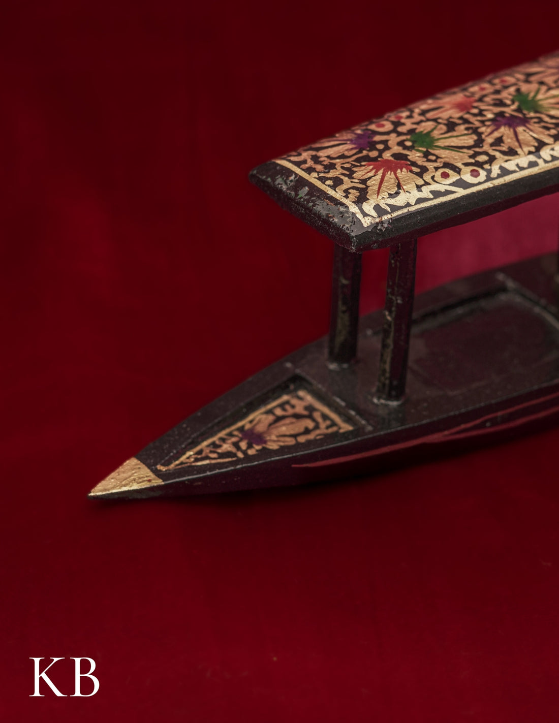 Kashmiri Papier Mâché Shikara – Hand-Painted (8.5 Inch) | Artisan-Made | Handcrafted Heritage - Kashmir Box