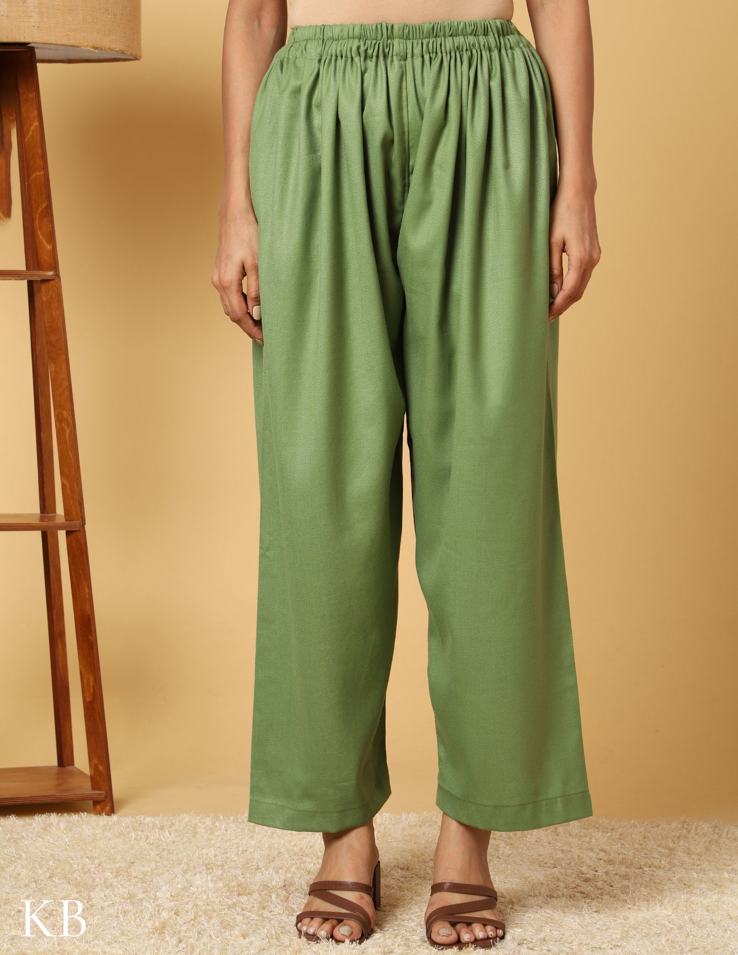 Forest Green Sozni Embroidered Woolen Suit Set - Kashmir Box