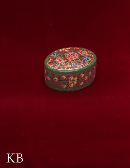 Pin Box Oval | Artisan-Made | Handcrafted Heritage - Kashmir Box
