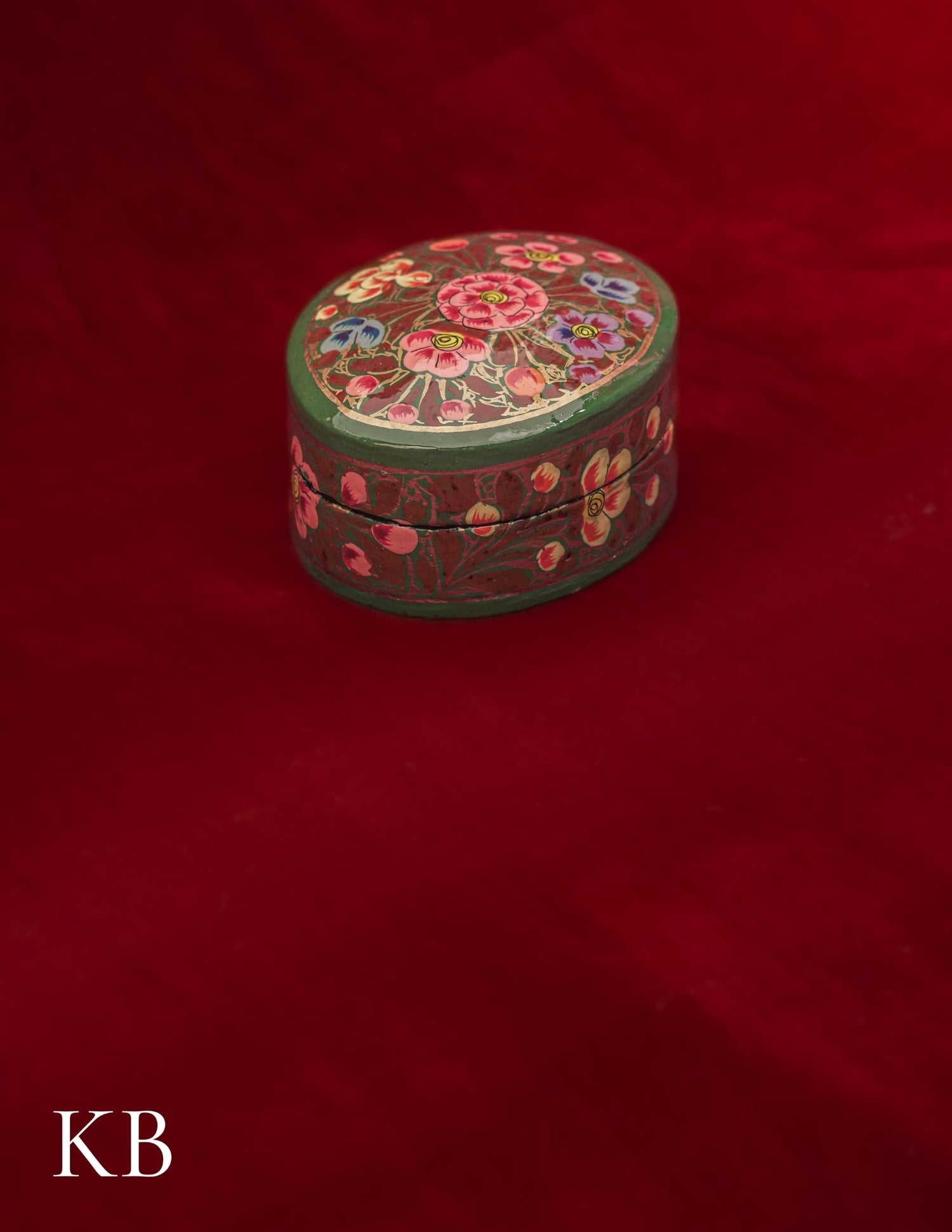 Pin Box Oval | Artisan-Made | Handcrafted Heritage - Kashmir Box