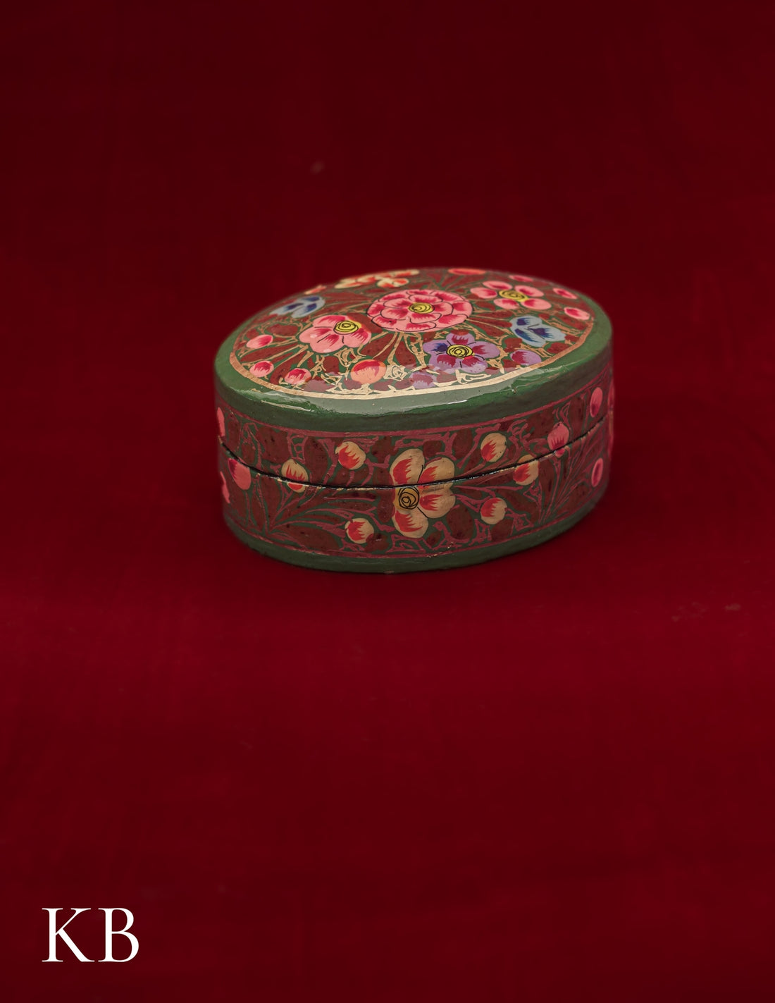 Pin Box Oval | Artisan-Made | Handcrafted Heritage - Kashmir Box