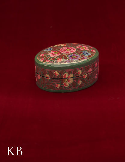 Pin Box Oval | Artisan-Made | Handcrafted Heritage - Kashmir Box