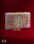 Kashmiri Papier Mâché Clutch – Large White Hand-Painted | Artisan-Made | Handcrafted Heritage - Kashmir Box