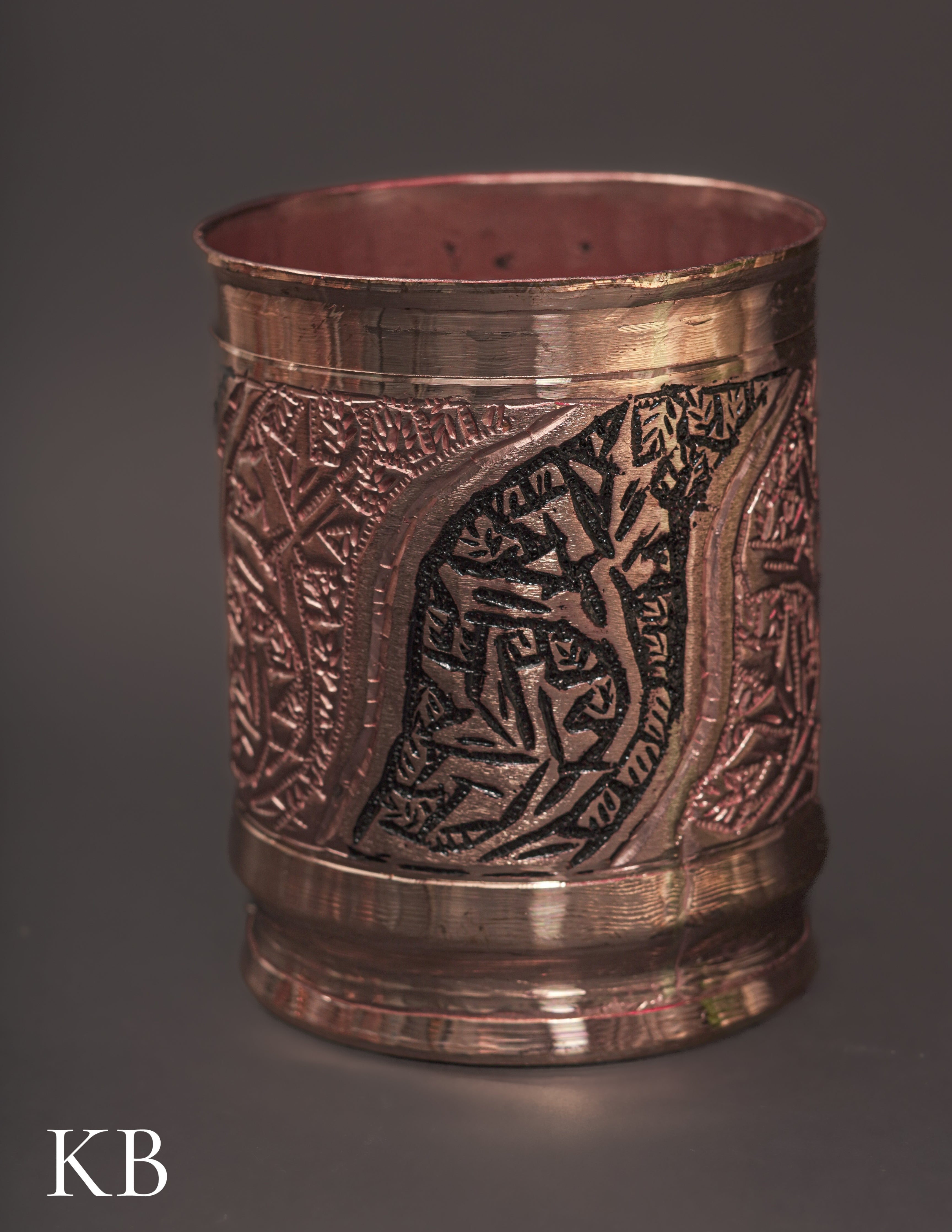 Kashmiri Copperware Drinking Glass | Artisan-Made | Handcrafted Heritage - Kashmir Box