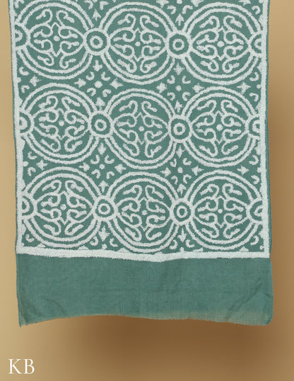 Grass Green Towel Stole - Kashmir Box