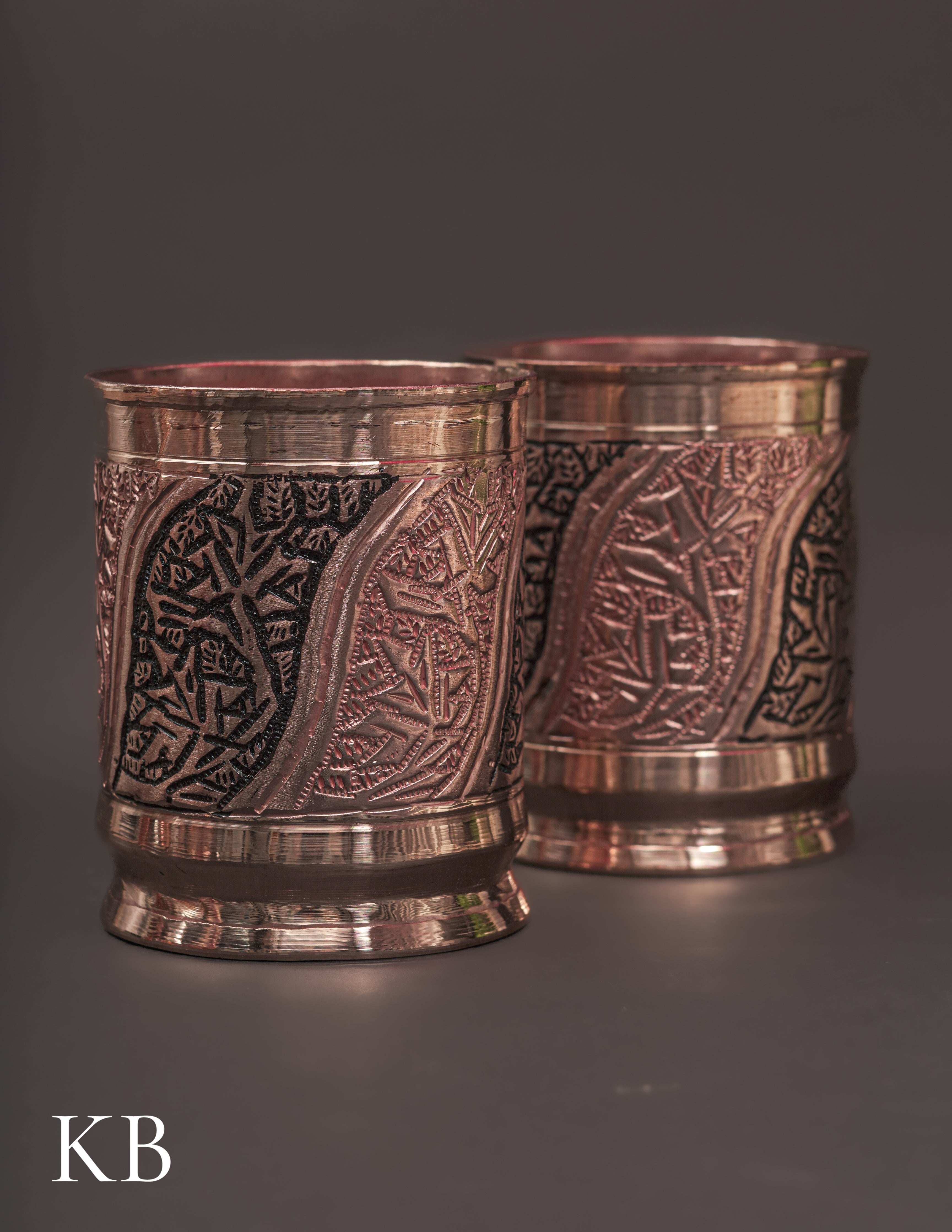 Kashmiri Copperware Drinking Glass | Artisan-Made | Handcrafted Heritage - Kashmir Box