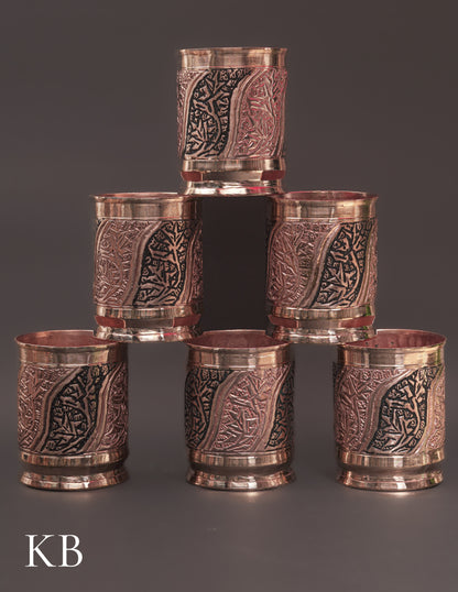 Kashmiri Copperware Drinking Glass | Artisan-Made | Handcrafted Heritage - Kashmir Box