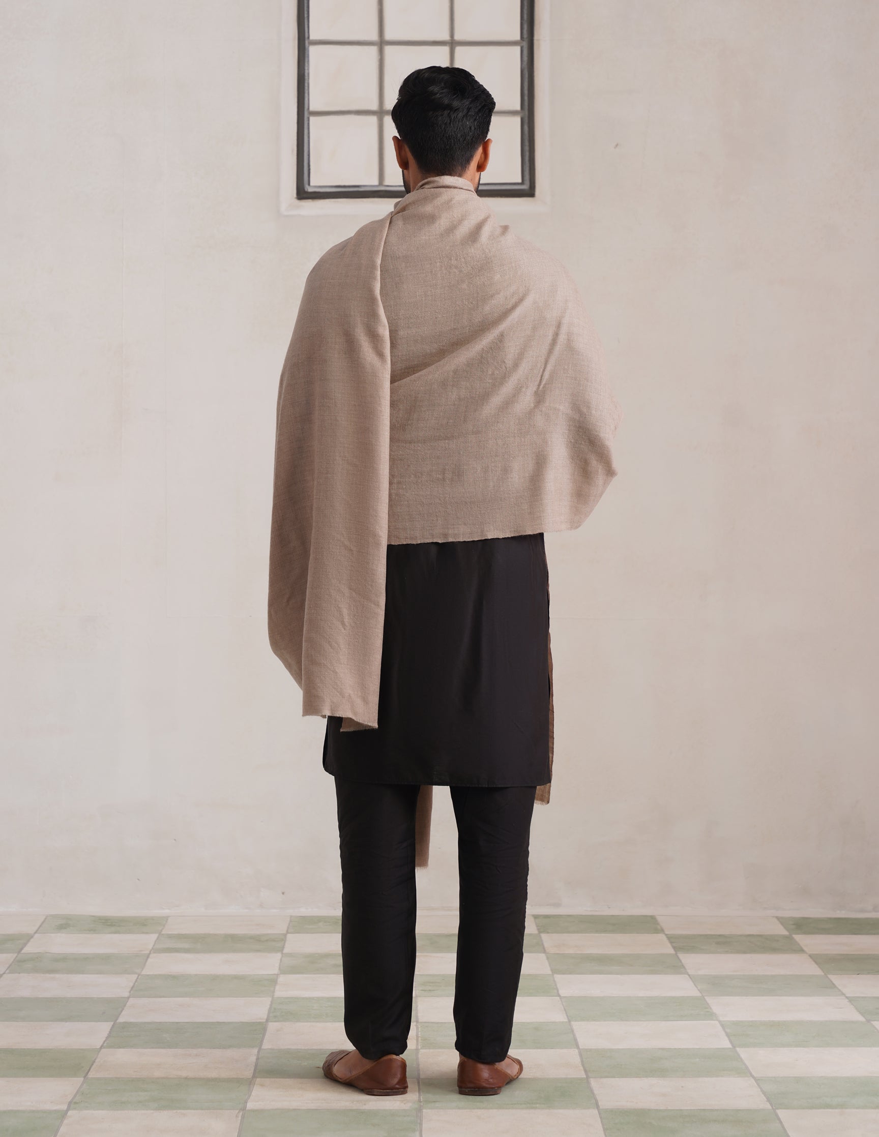 Solid Pashmina Natural Men&