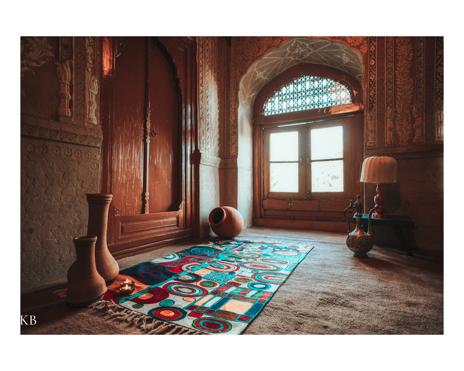 Diwan-e-Khas Modern Abstract Kashmiri Wall Art - Kashmir Box