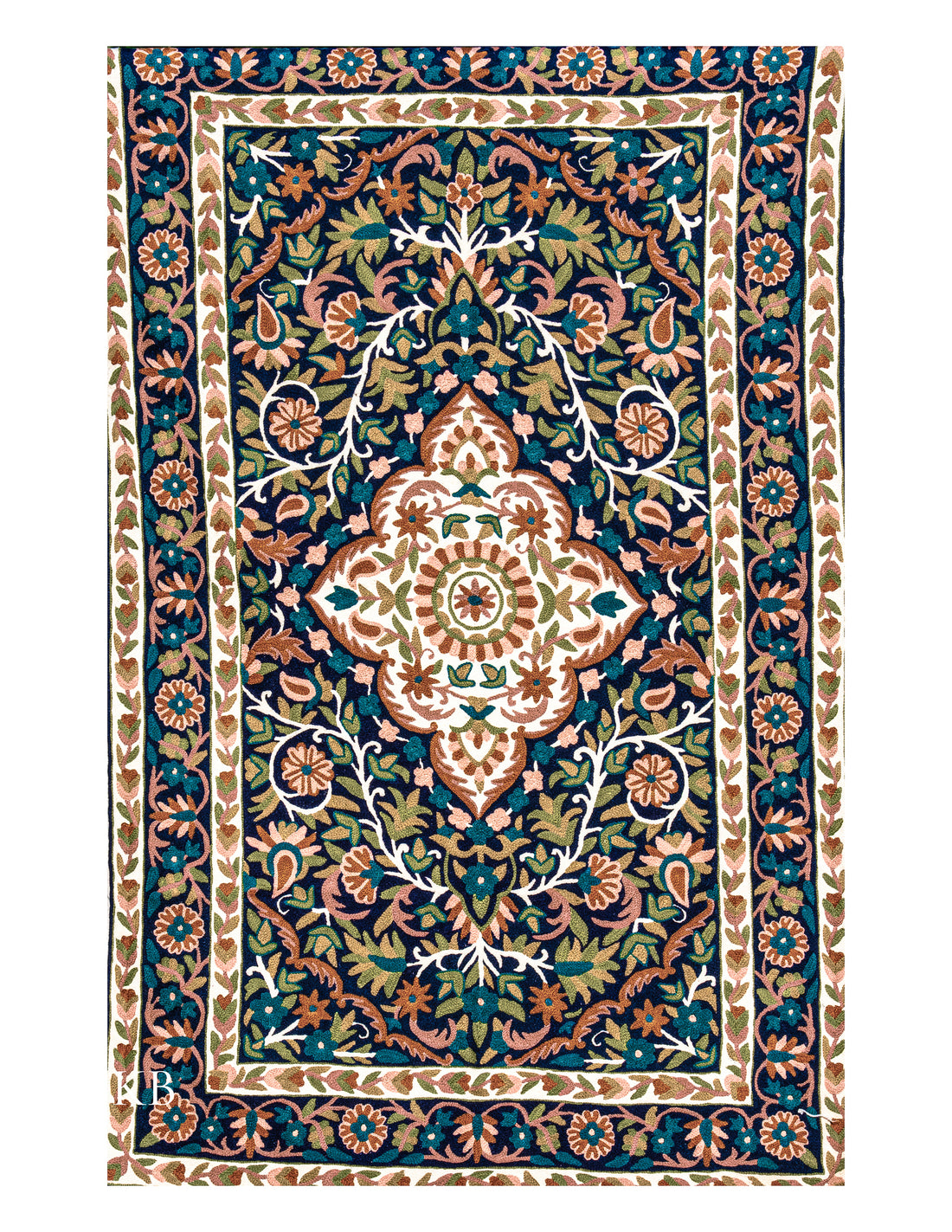 Diwan-e-Khas Iranian Pattern Kashmiri Rug - Kashmir Box