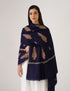 Kashmiri Handwoven Pashmina Sozni Shawl Bootidar – Navy Blue | Handwoven Heritage - Kashmir Box