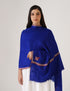 Kashmiri Handwoven Pashmina Sozni Stole Hashidaar – Dazzling Blue | Handwoven Heritage | GI Certified - Kashmir Box