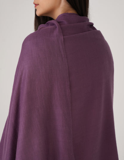 Kashmiri Handwoven Solid Cashmere Pashmina Shawl – Grape Wine | Handwoven Heritage - Kashmir Box