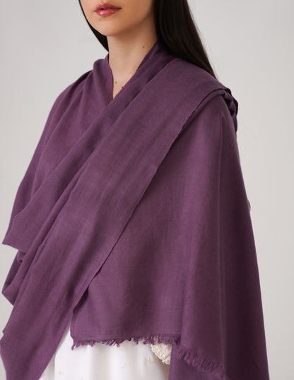 Kashmiri Handwoven Solid Cashmere Pashmina Shawl – Grape Wine | Handwoven Heritage - Kashmir Box
