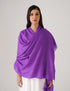 Kashmiri Handwoven Solid Cashmere Pashmina Shawl – Amethyst Purple | Handwoven Heritage - Kashmir Box