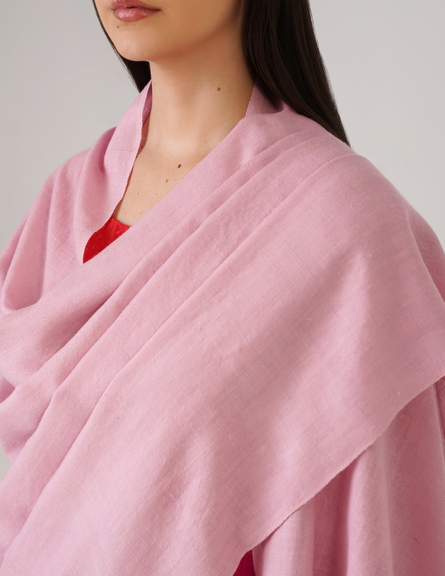 Kashmiri Handwoven Solid Cashmere Pashmina Shawl – Orchid Pink | Handwoven Heritage - Kashmir Box