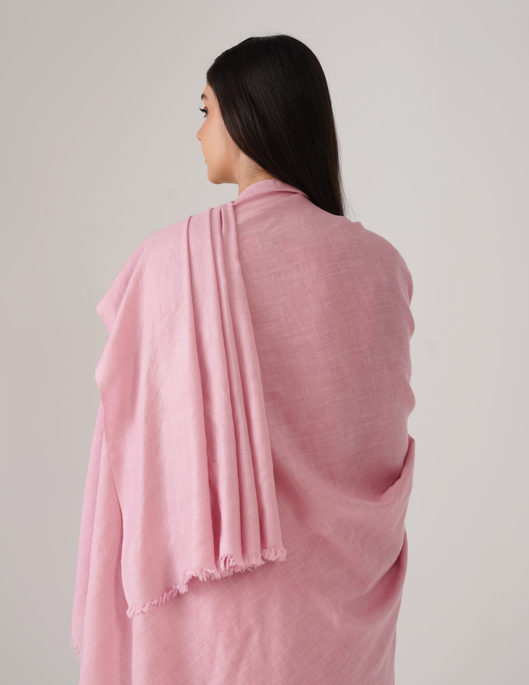 Kashmiri Handwoven Solid Cashmere Pashmina Shawl – Orchid Pink | Handwoven Heritage - Kashmir Box