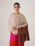 Kashmiri Handwoven Pashmina Sozni Shawl Modern Design – Off White | Multicolour Heritage - Kashmir Box