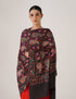 Kashmiri Handwoven Pashmina Sozni Shawl Jaalidar – Black & Grey | Multicolour Heritage - Kashmir Box