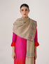 Kashmiri Handwoven Pashmina Sozni Stole Paldaar – Natural | Handwoven Heritage - Kashmir Box