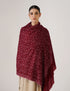 Kashmiri Handwoven Pashmina Sozni Shawl Jaalidar – Maroon | Pink & Light Brown Heritage - Kashmir Box
