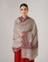 Kashmiri Handwoven Pashmina Sozni Shawl Paldaar – Grey | Multicolour Heritage - Kashmir Box