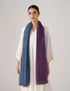 Kashmiri Handwoven Pashmina Reversible Stole – Chinese Violet & Dark Dutch Blue | Handwoven Heritage - Kashmir Box