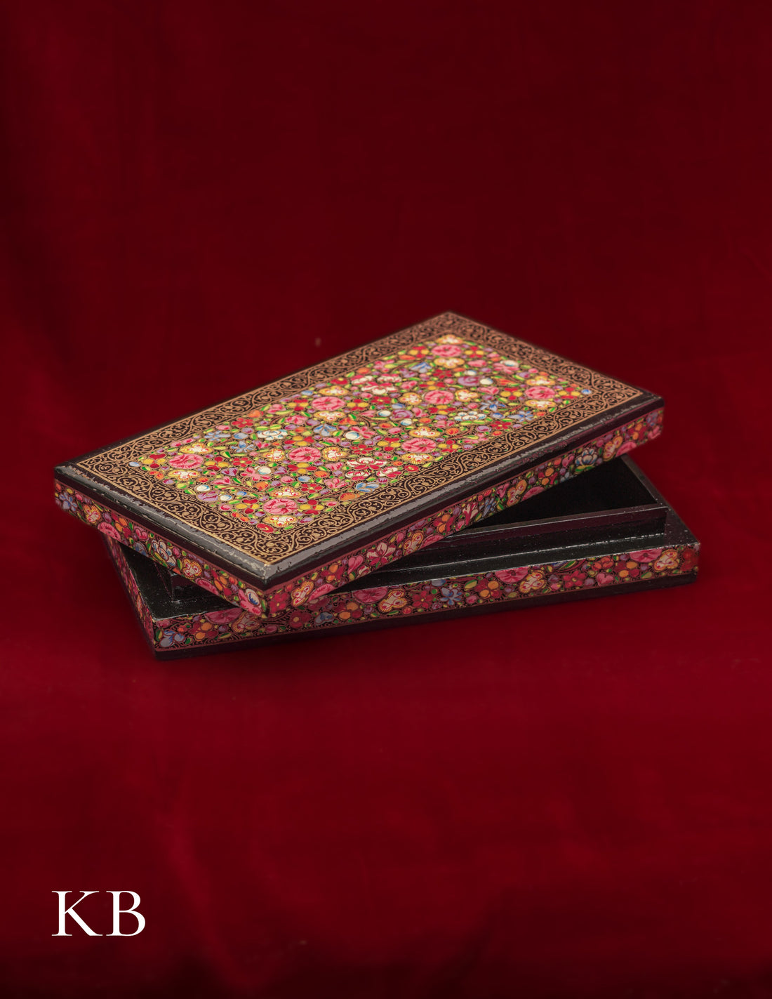 Kashmiri Papier Mâché Rectangular Box (Pink) | Artisan-Made | Handcrafted Heritage - Kashmir Box