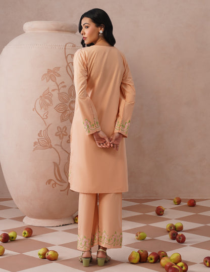 Light Peach Poplin Coordset – Everyday Ethnic Wear | Work &amp; Casual - Kashmir Box