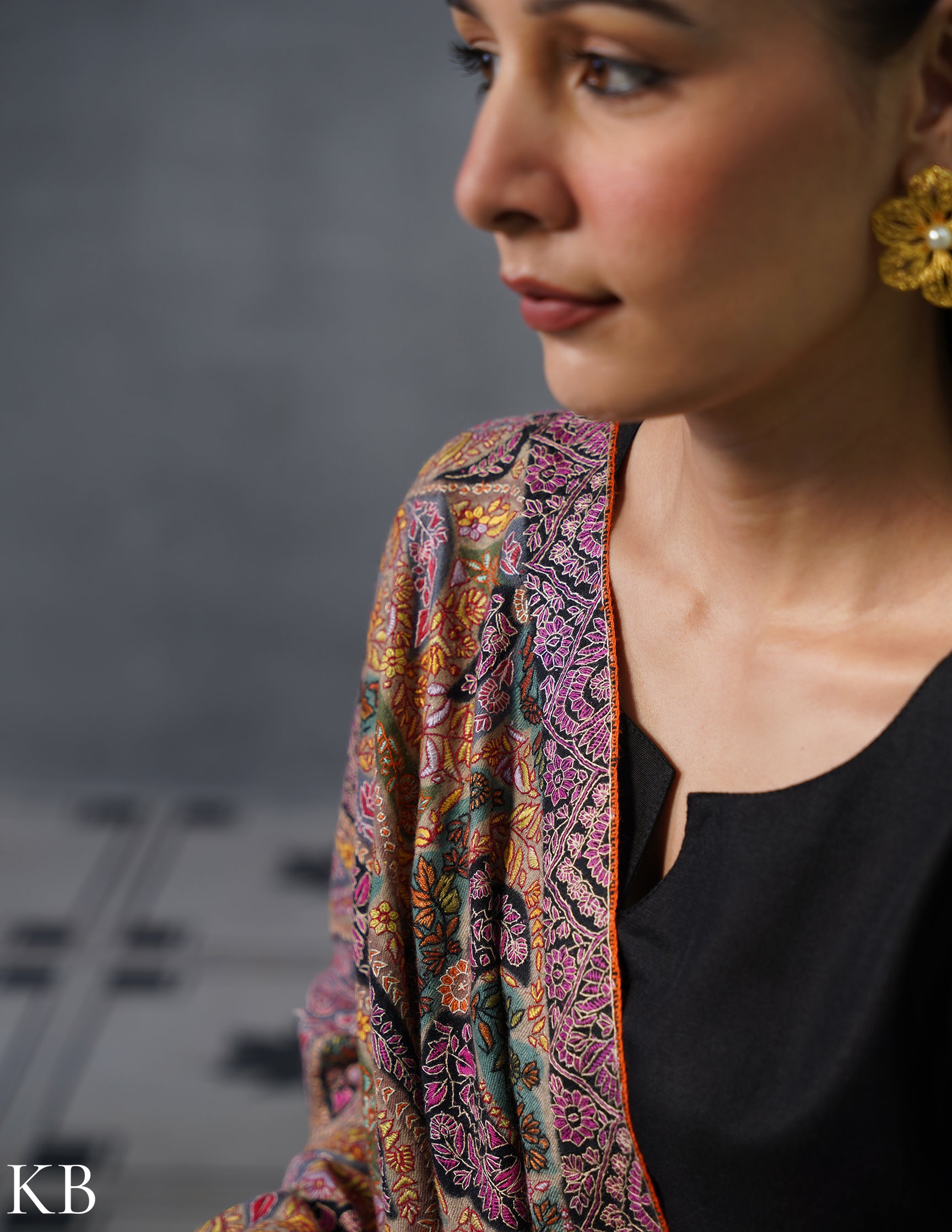 Kashmiri Handwoven Pashmina Kalamkaari Sozni Shawl – Multicoloured | Handwoven Heritage - Kashmir Box