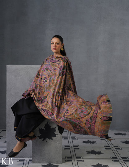 Kashmiri Handwoven Pashmina Kalamkaari Sozni Shawl – Multicoloured | Handwoven Heritage - Kashmir Box