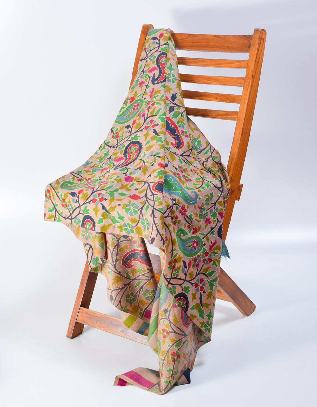 Multicolour Kani Pattern Handwoven Detailed Embroidery Cashmere Pashmina Shawl - Kashmir Box