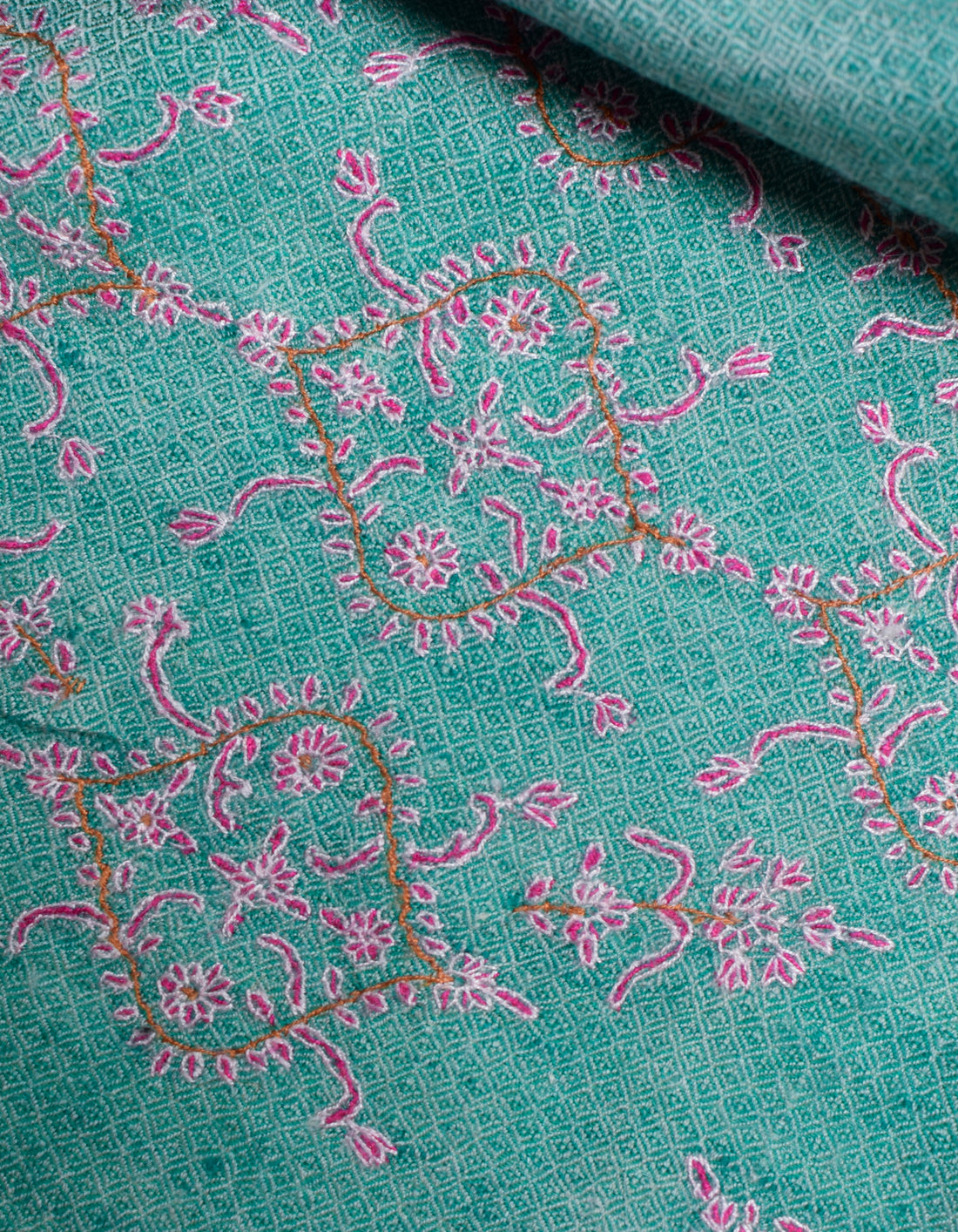 Modern Multi-Pattern Bands Handwoven Embroidered Cashmere Pashmina Stole - Kashmir Box