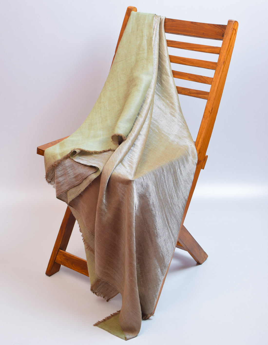 Hazel Silver Zari Handwoven Reversible Cashmere Pashmina Shawl - Kashmir Box