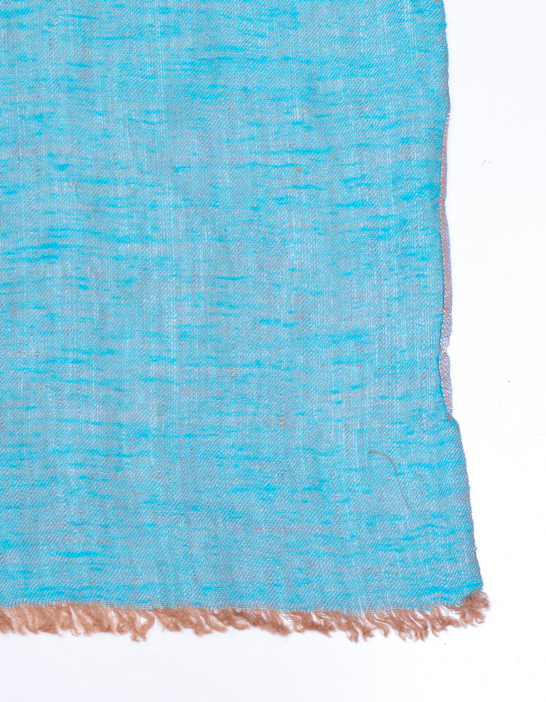 Aqua Silver Zari Handwoven Reversible Cashmere Pashmina Shawl - Kashmir Box