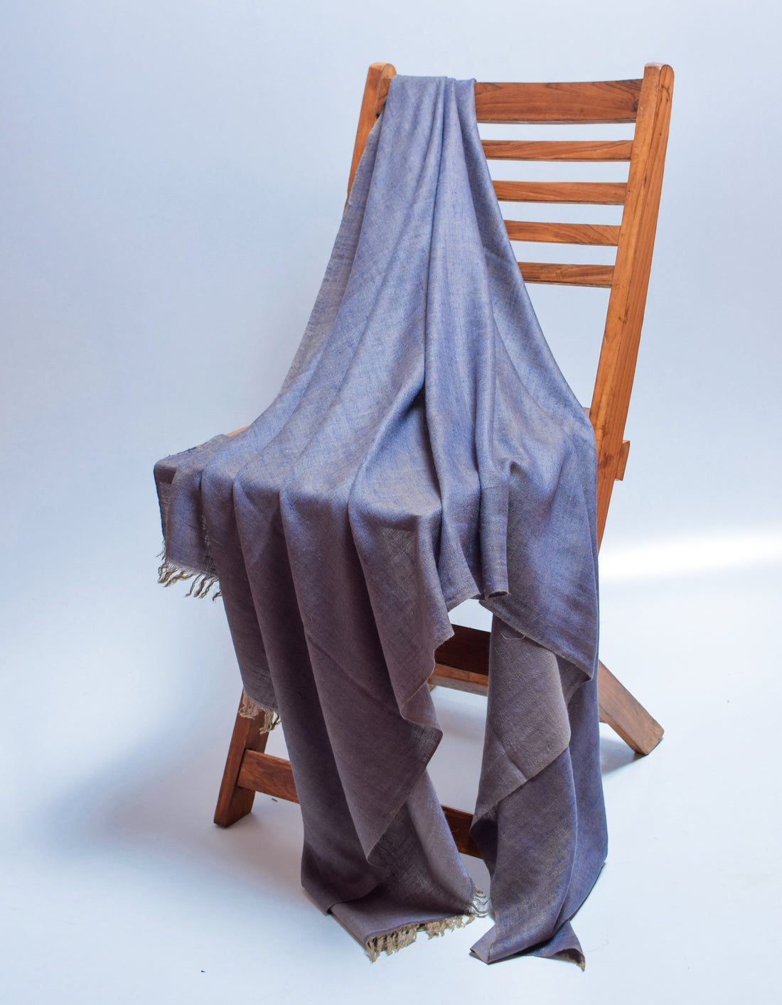 Dual Grey Handwoven Reversible Cashmere Pashmina Shawl - Kashmir Box
