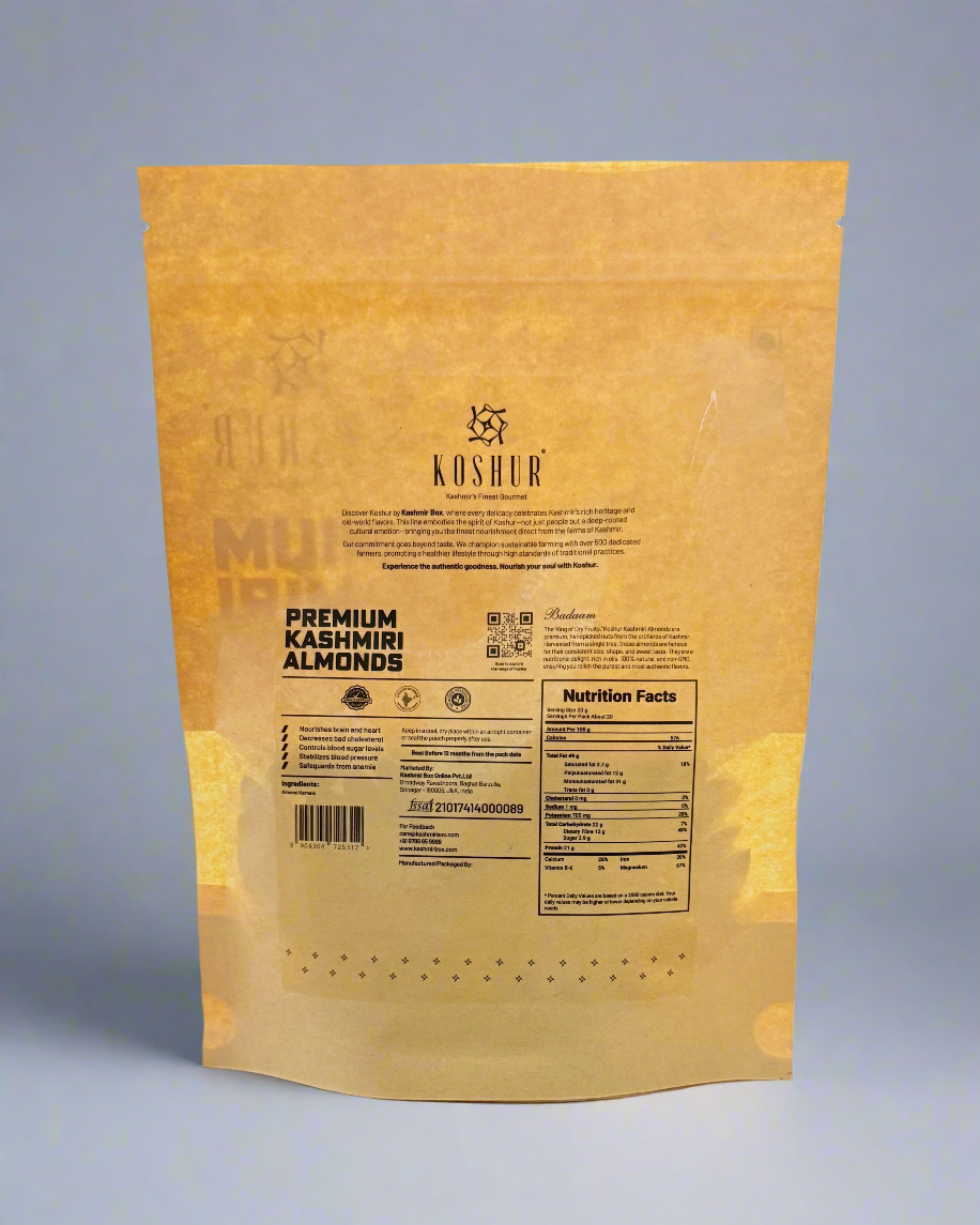 Koshur Premium Kashmiri Almonds &amp; Walnut Kernels Combo